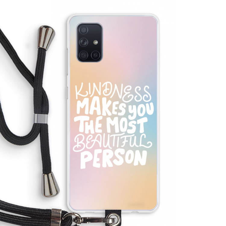 The prettiest: Samsung Galaxy A71 Transparant Hoesje met koord