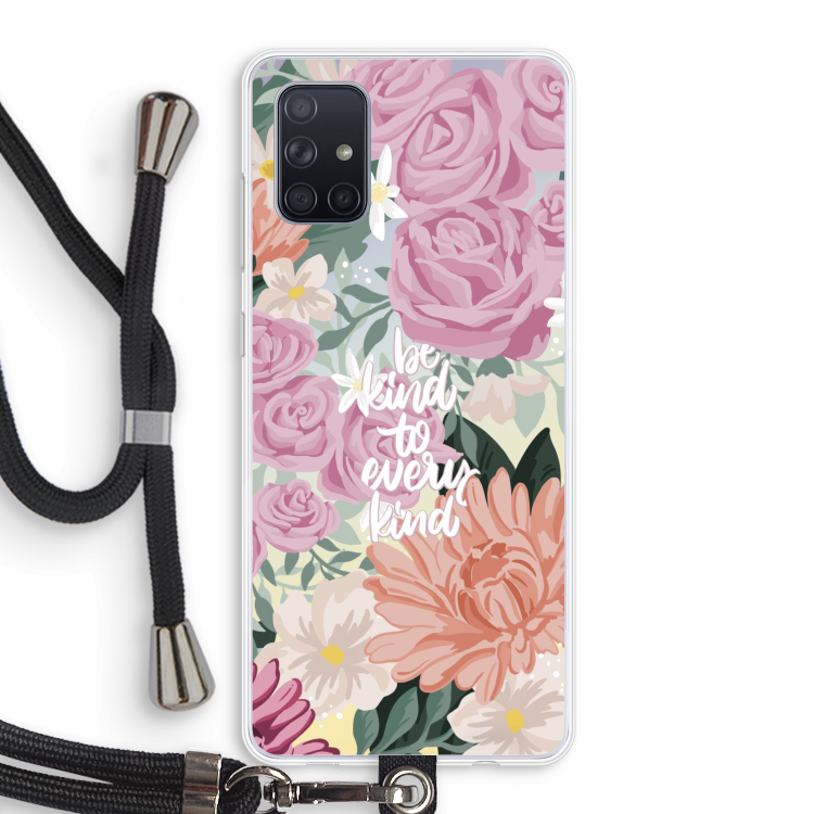 Kindness matters: Samsung Galaxy A71 Transparant Hoesje met koord