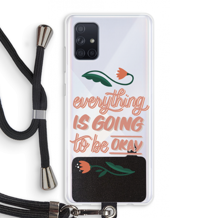 Optimistic flower girl: Samsung Galaxy A71 Transparant Hoesje met koord