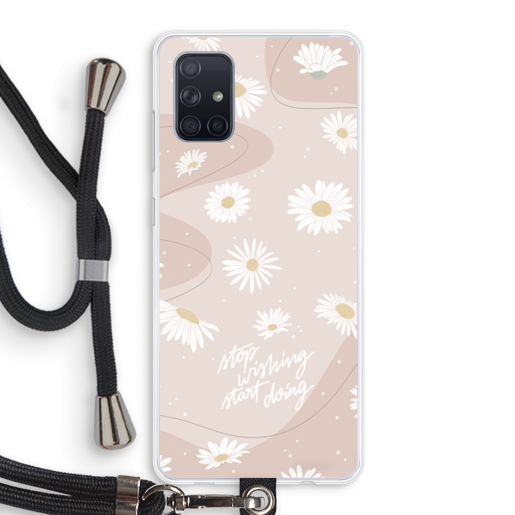 Daydreaming becomes reality: Samsung Galaxy A71 Transparant Hoesje met koord