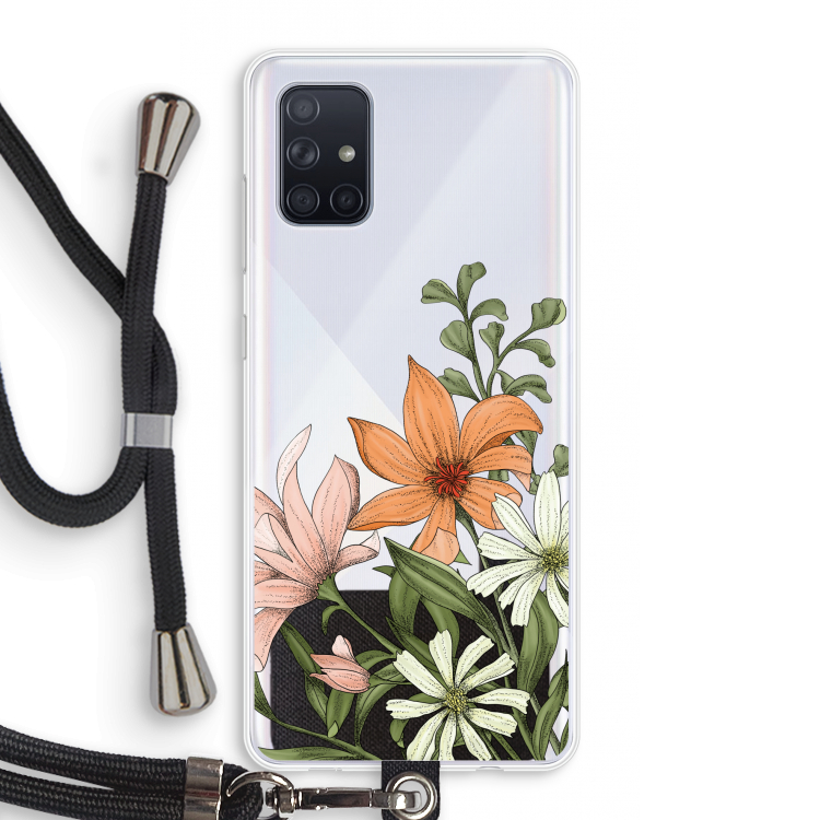 Floral bouquet: Samsung Galaxy A71 Transparant Hoesje met koord