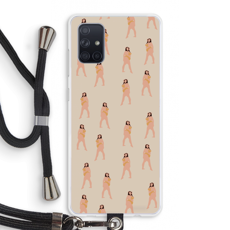 You're so golden: Samsung Galaxy A71 Transparant Hoesje met koord