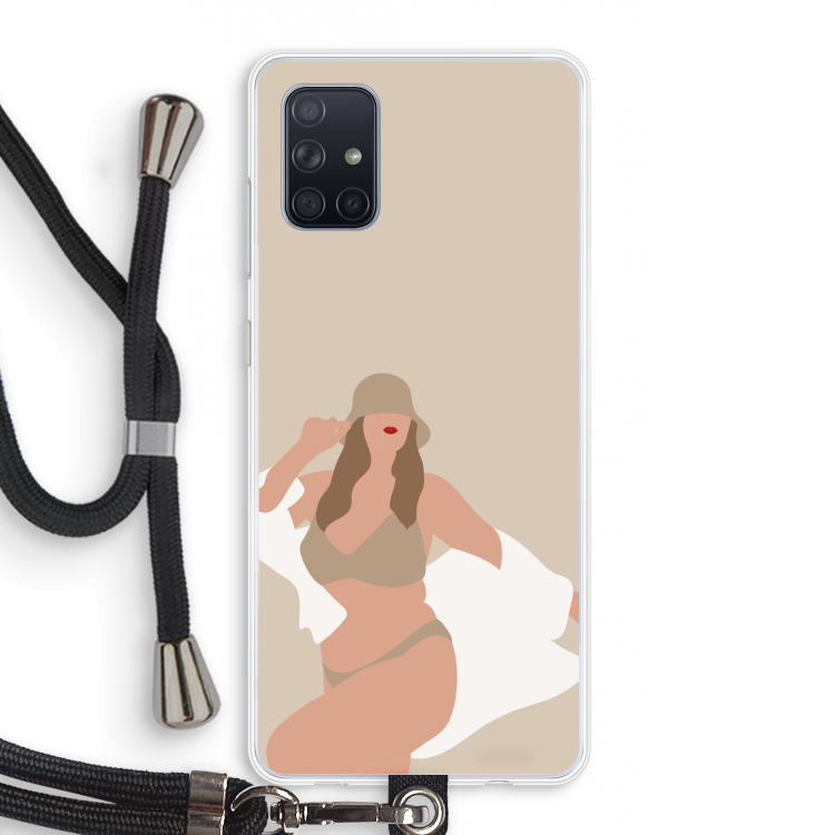 One of a kind: Samsung Galaxy A71 Transparant Hoesje met koord