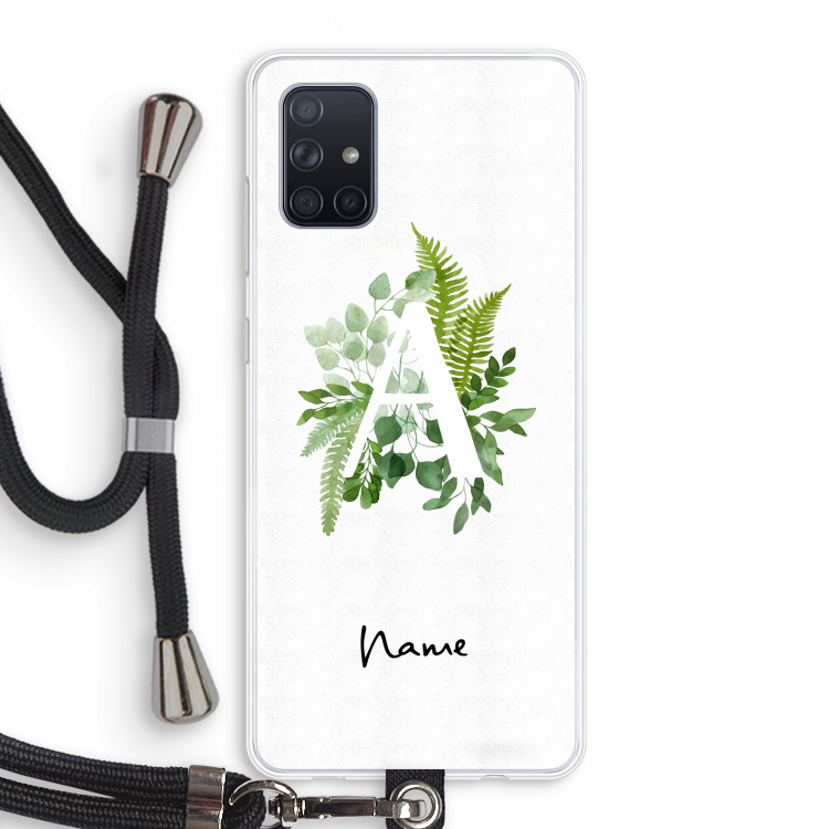 Green Brush: Samsung Galaxy A71 Transparant Hoesje met koord