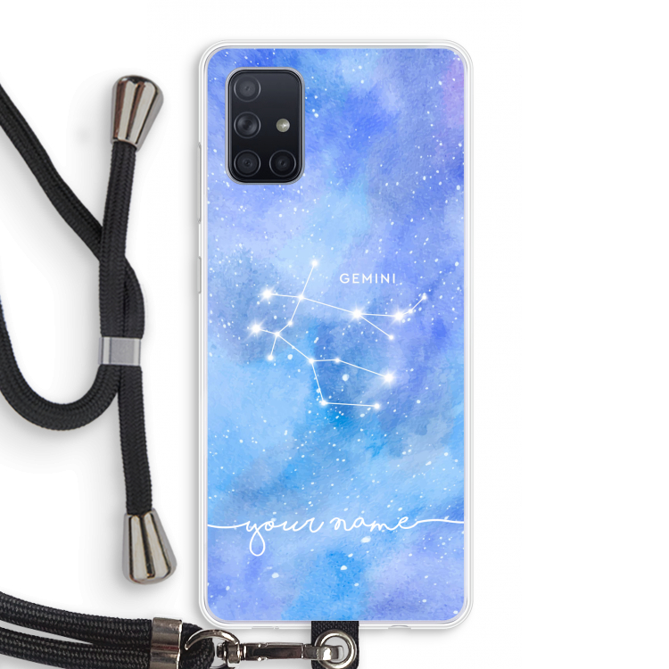 Sterrenbeeld - Licht: Samsung Galaxy A71 Transparant Hoesje met koord