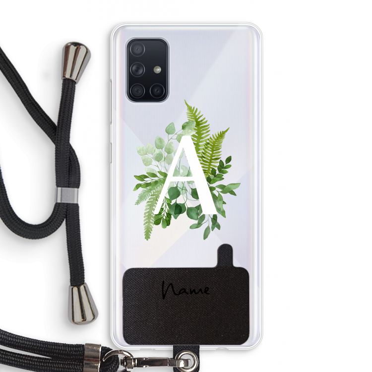 Green Brush: Samsung Galaxy A71 Transparant Hoesje met koord