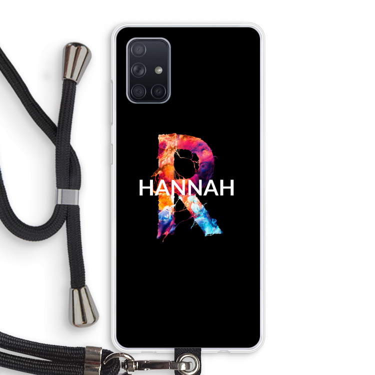 Abstract Spectrum: Samsung Galaxy A71 Transparant Hoesje met koord