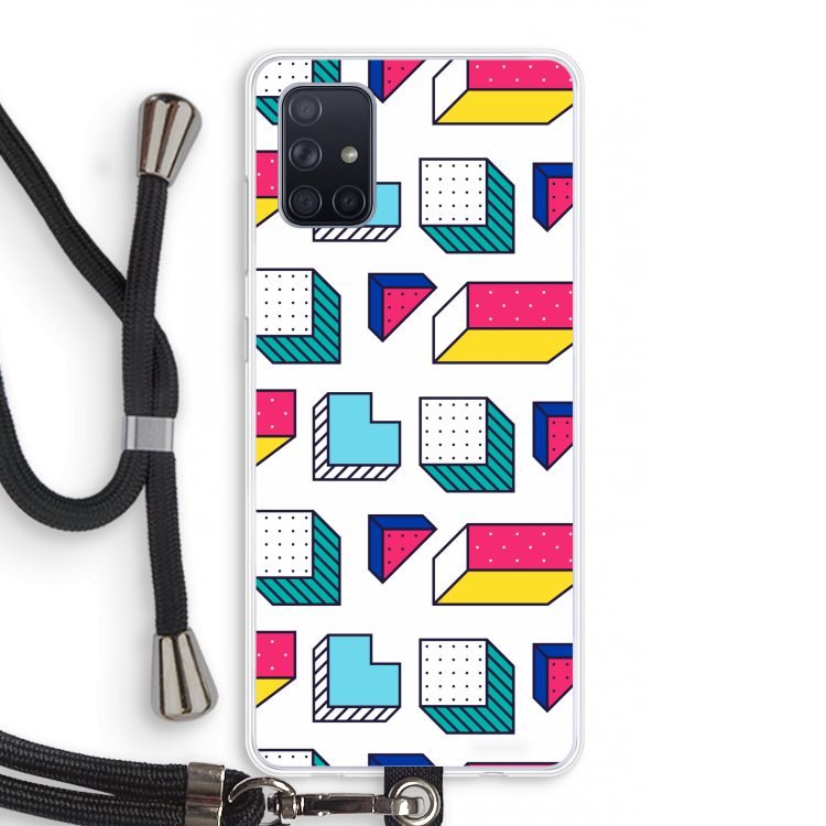 8-bit N°7: Samsung Galaxy A71 Transparant Hoesje met koord