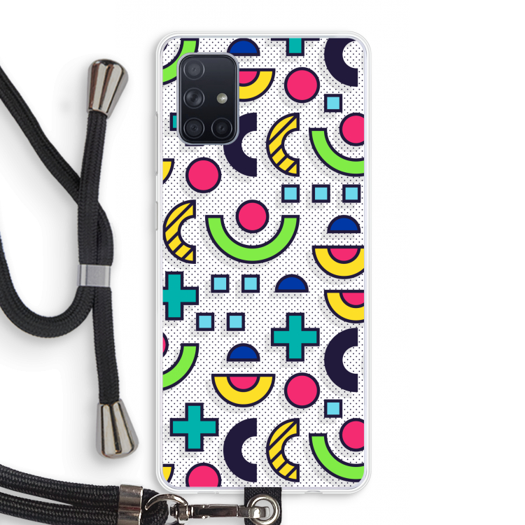 8-bit N°6: Samsung Galaxy A71 Transparant Hoesje met koord