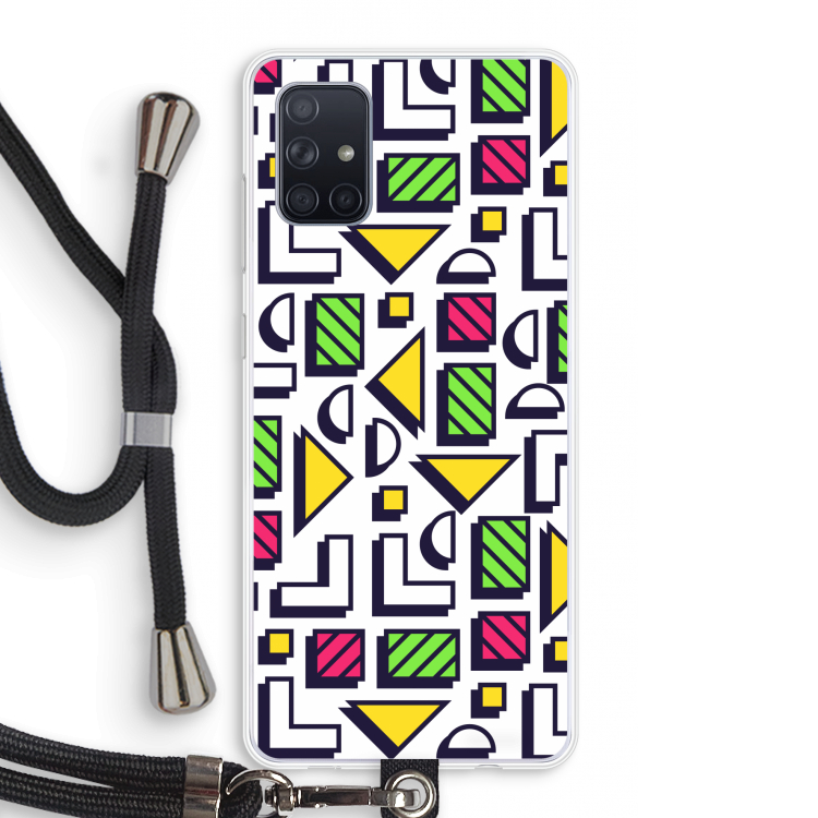 8-bit N°4: Samsung Galaxy A71 Transparant Hoesje met koord