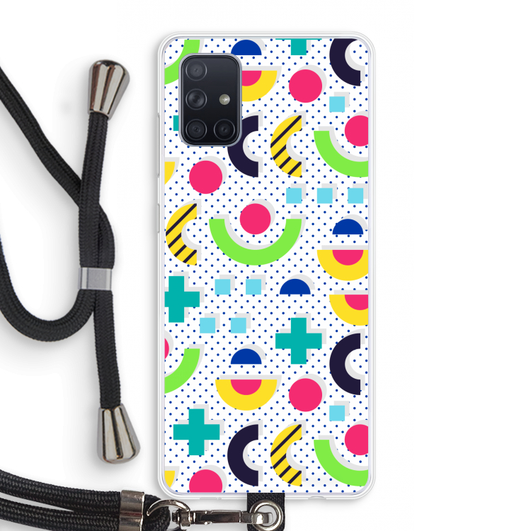 8-bit N°1: Samsung Galaxy A71 Transparant Hoesje met koord