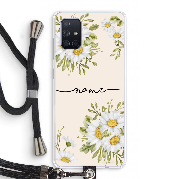 Daisies: Samsung Galaxy A71 Transparant Hoesje met koord