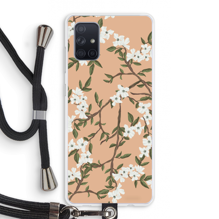 Blossoming spring: Samsung Galaxy A71 Transparant Hoesje met koord
