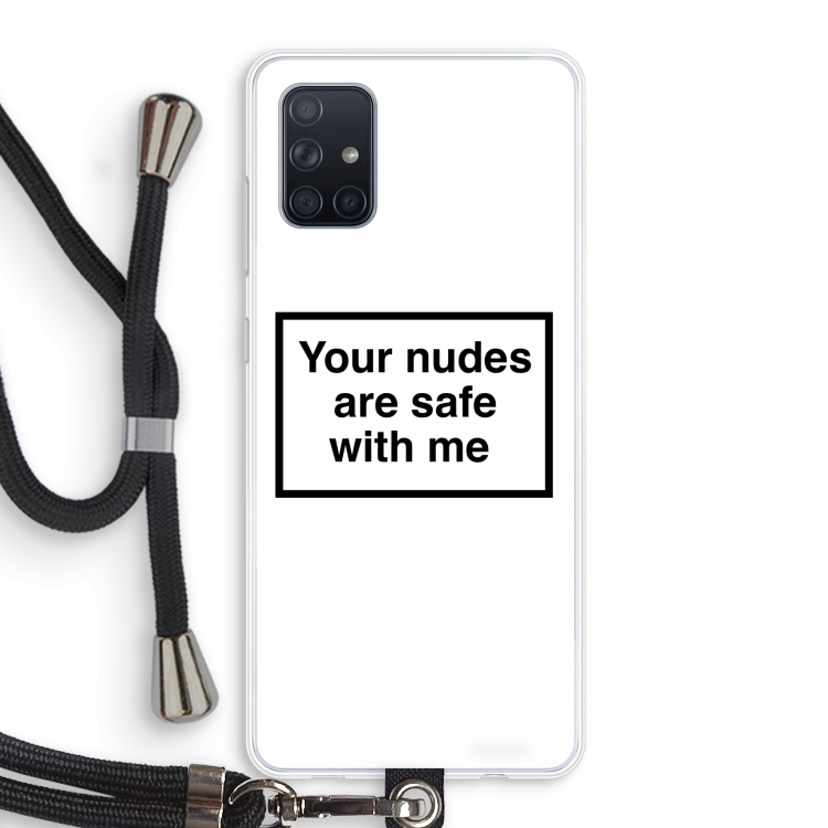 Safe with me: Samsung Galaxy A71 Transparant Hoesje met koord
