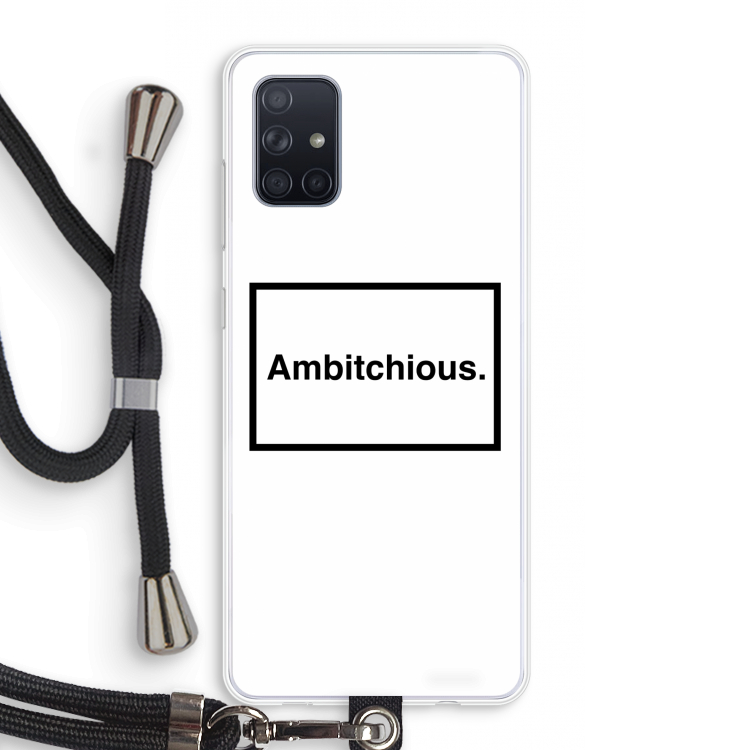 Ambitchious: Samsung Galaxy A71 Transparant Hoesje met koord