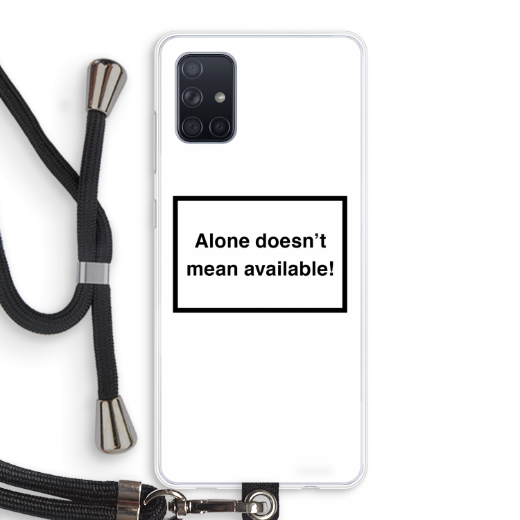 Alone: Samsung Galaxy A71 Transparant Hoesje met koord