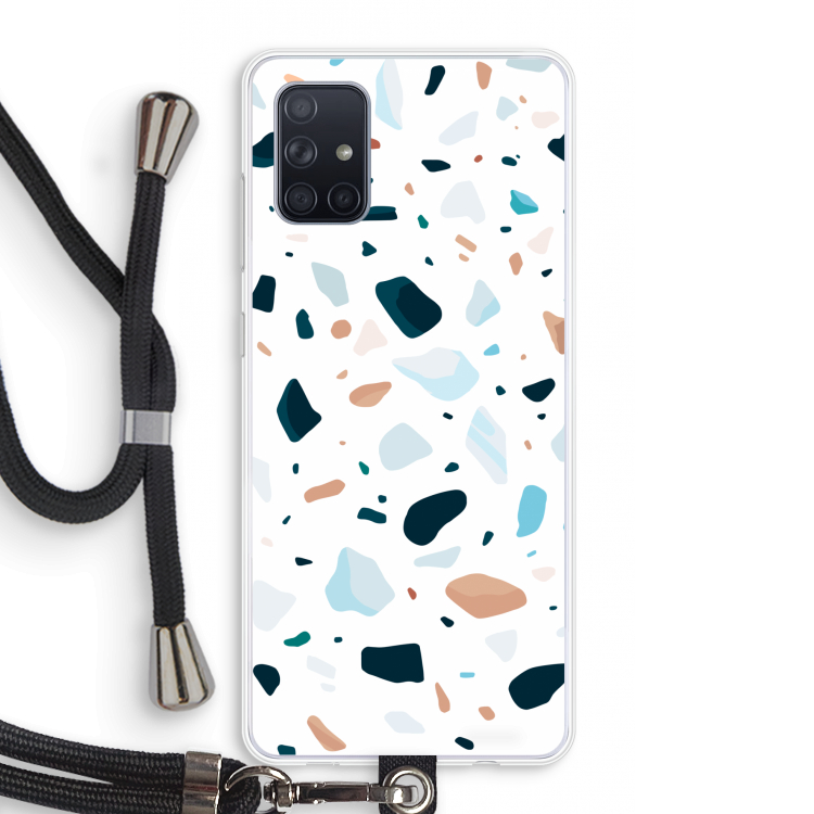 Terrazzo N°13: Samsung Galaxy A71 Transparant Hoesje met koord