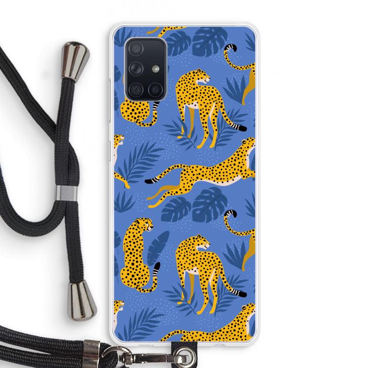 Luipaard: Samsung Galaxy A71 Transparant Hoesje met koord