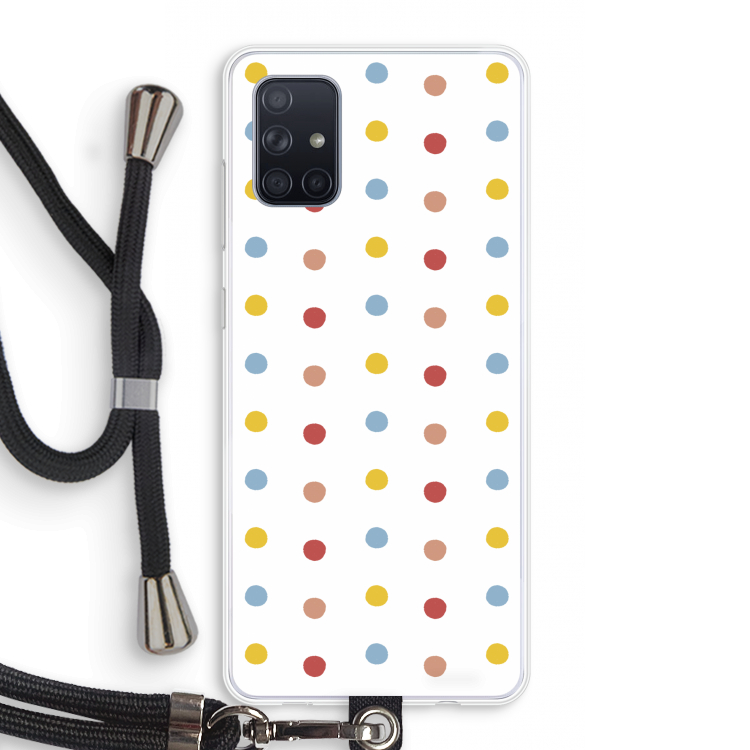 Bollen: Samsung Galaxy A71 Transparant Hoesje met koord