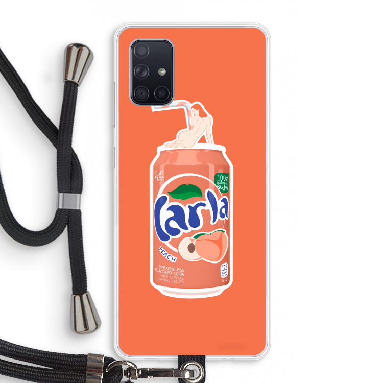 S(peach)less: Samsung Galaxy A71 Transparant Hoesje met koord