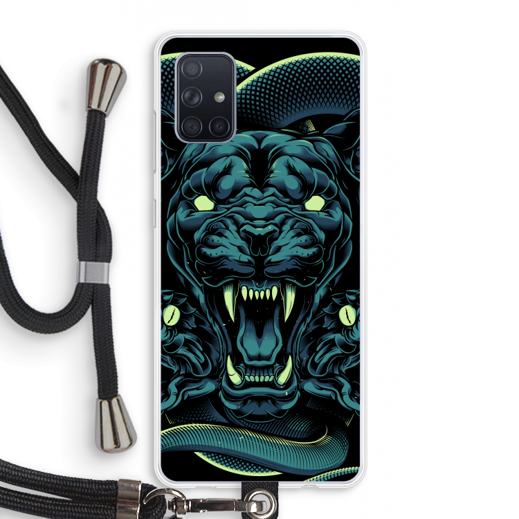 Cougar and Vipers: Samsung Galaxy A71 Transparant Hoesje met koord