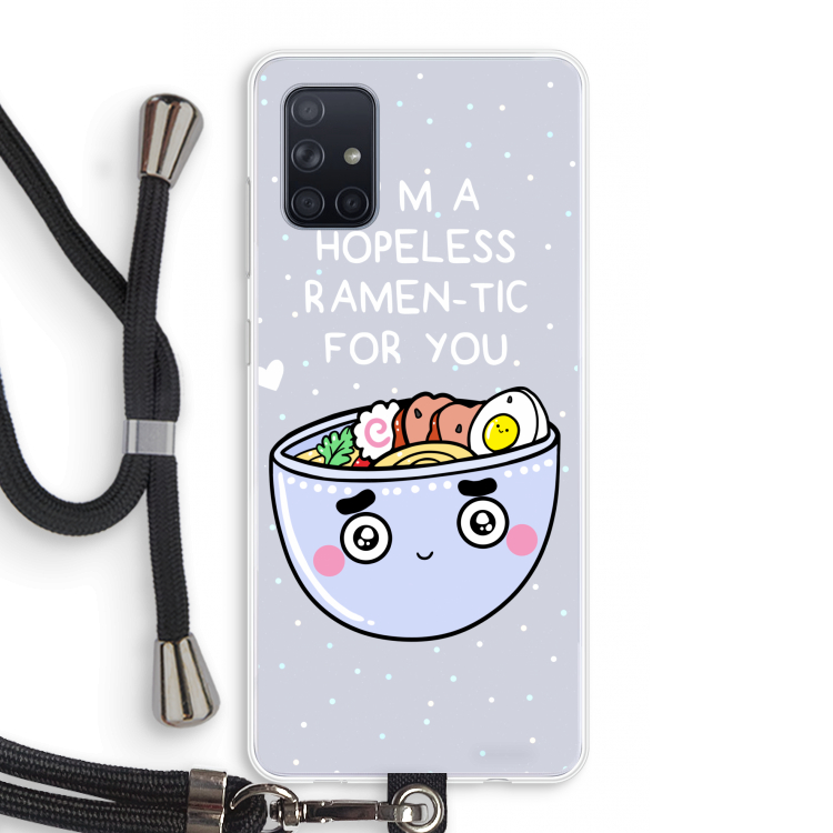 I'm A Hopeless Ramen-Tic For You: Samsung Galaxy A71 Transparant Hoesje met koord