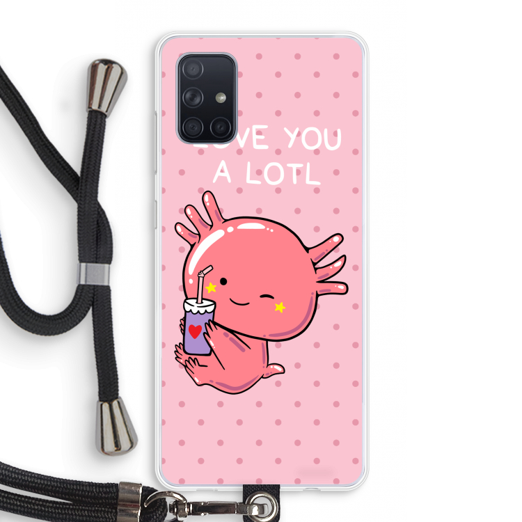 Love You A Lotl: Samsung Galaxy A71 Transparant Hoesje met koord