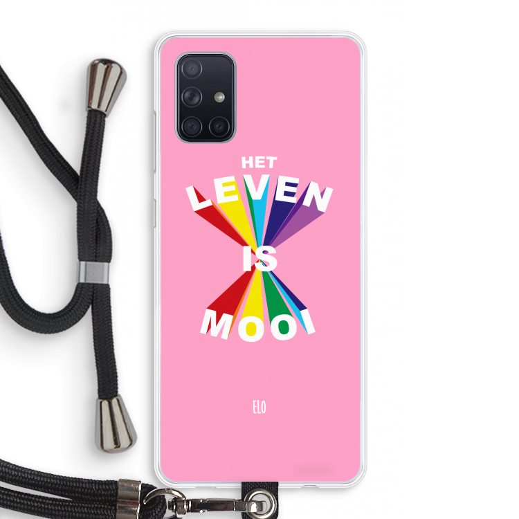 Het Leven Is Mooi: Samsung Galaxy A71 Transparant Hoesje met koord