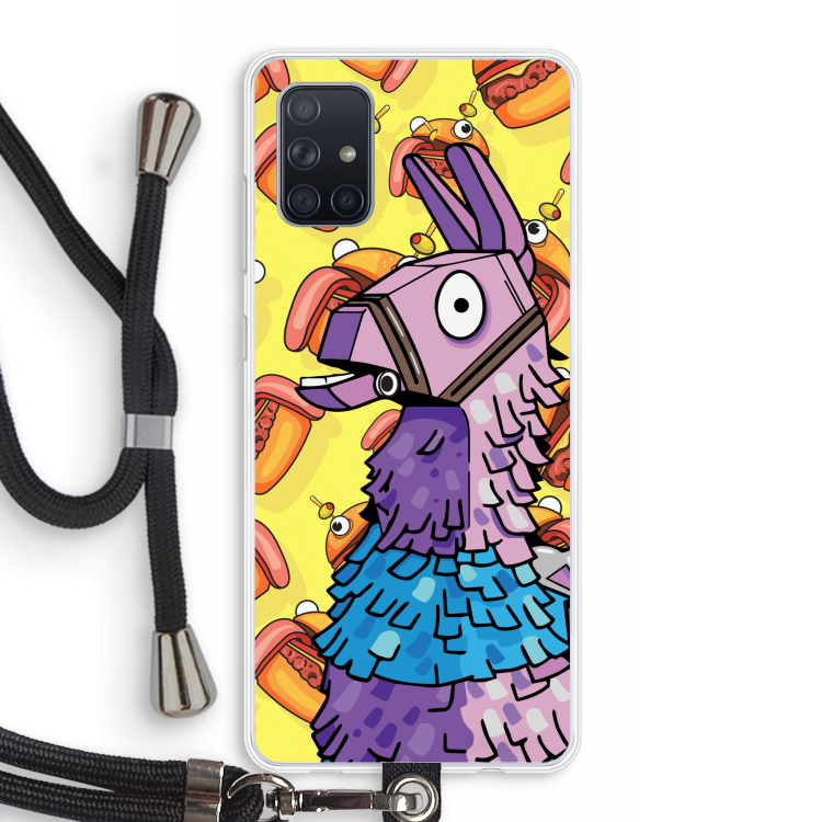 Loot Burger: Samsung Galaxy A71 Transparant Hoesje met koord