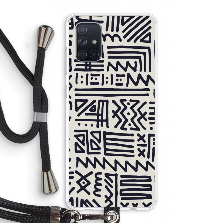 Marrakech print: Samsung Galaxy A71 Transparant Hoesje met koord