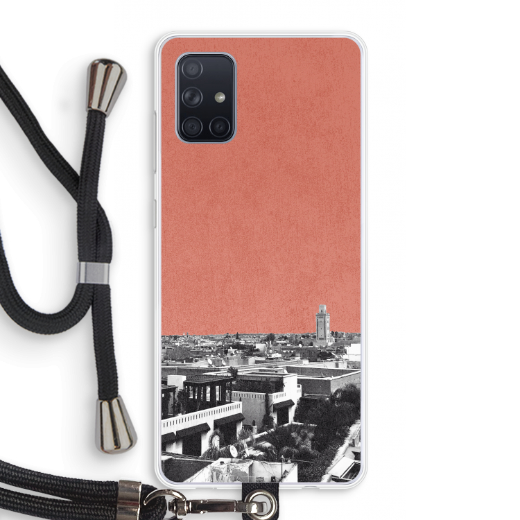 Marrakech Skyline : Samsung Galaxy A71 Transparant Hoesje met koord