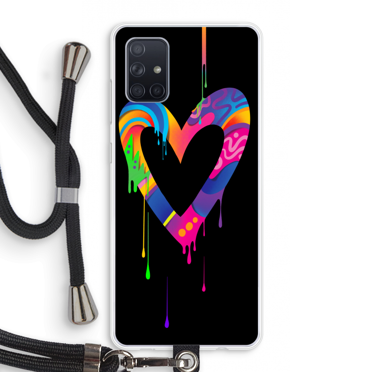 Melts My Heart: Samsung Galaxy A71 Transparant Hoesje met koord