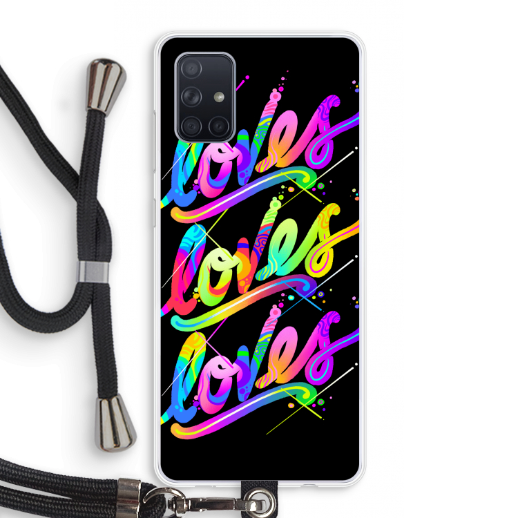 Loves: Samsung Galaxy A71 Transparant Hoesje met koord