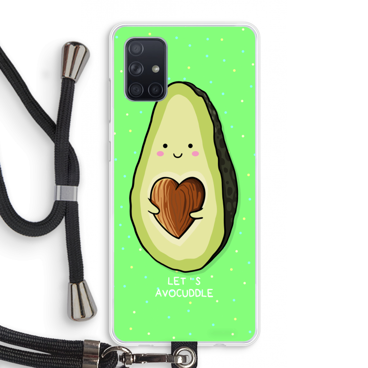 Avocuddle: Samsung Galaxy A71 Transparant Hoesje met koord