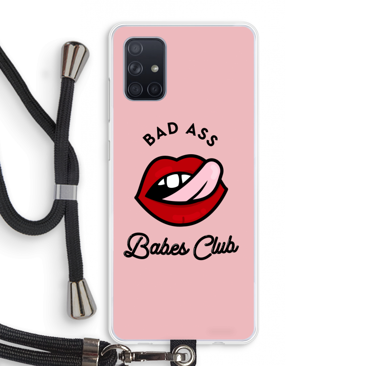 Badass Babes Club: Samsung Galaxy A71 Transparant Hoesje met koord