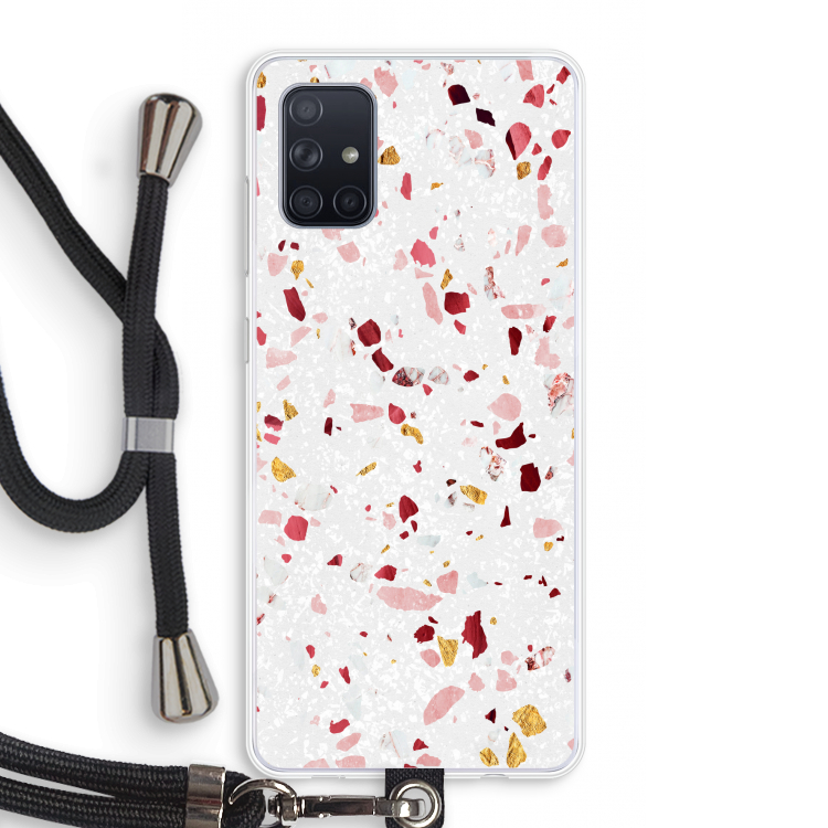 Terrazzo N°9: Samsung Galaxy A71 Transparant Hoesje met koord