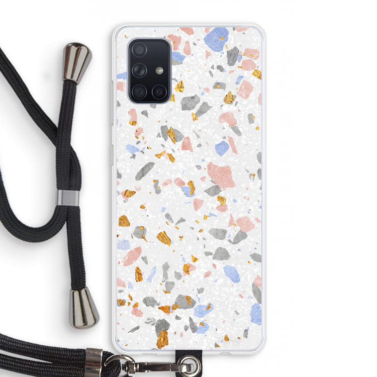 Terrazzo N°8: Samsung Galaxy A71 Transparant Hoesje met koord