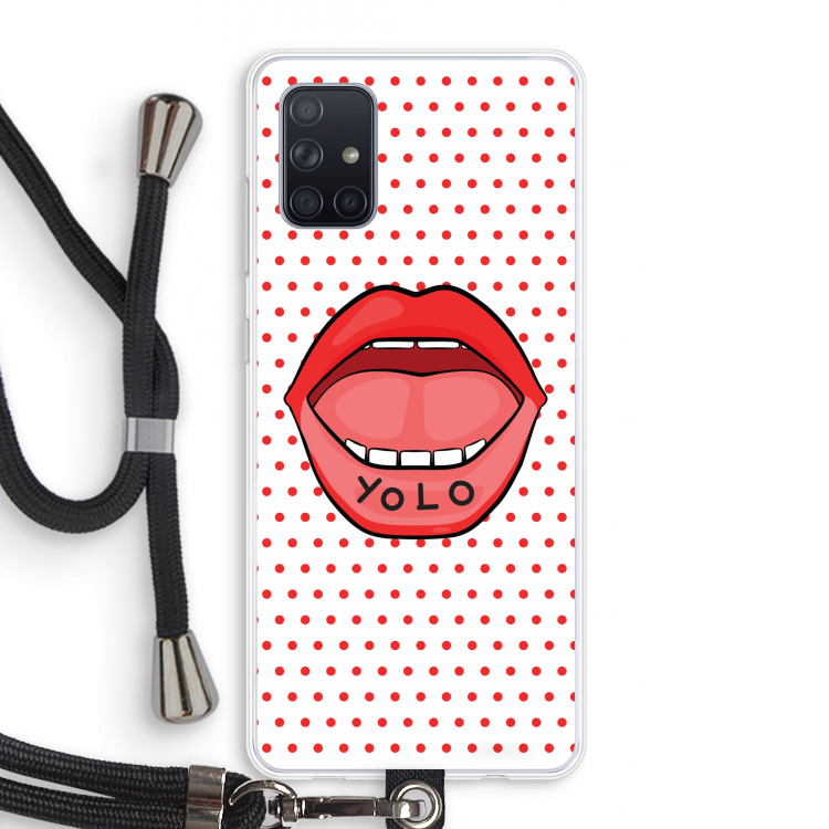 Yolo Denise: Samsung Galaxy A71 Transparant Hoesje met koord