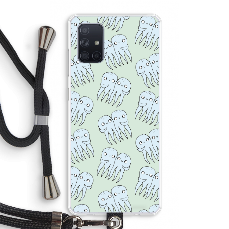 Octopussen: Samsung Galaxy A71 Transparant Hoesje met koord