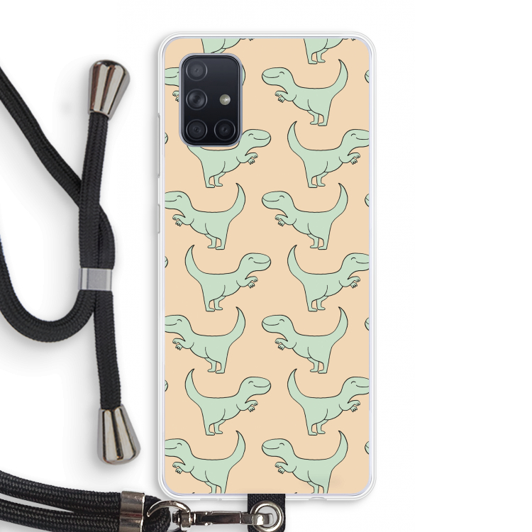 Dinos: Samsung Galaxy A71 Transparant Hoesje met koord