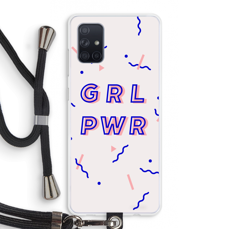 GRL PWR: Samsung Galaxy A71 Transparant Hoesje met koord