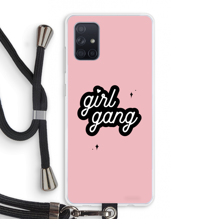 Girl Gang: Samsung Galaxy A71 Transparant Hoesje met koord