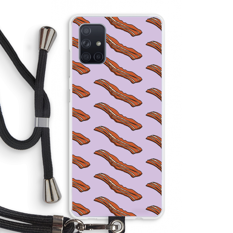 Bacon to my eggs #2: Samsung Galaxy A71 Transparant Hoesje met koord