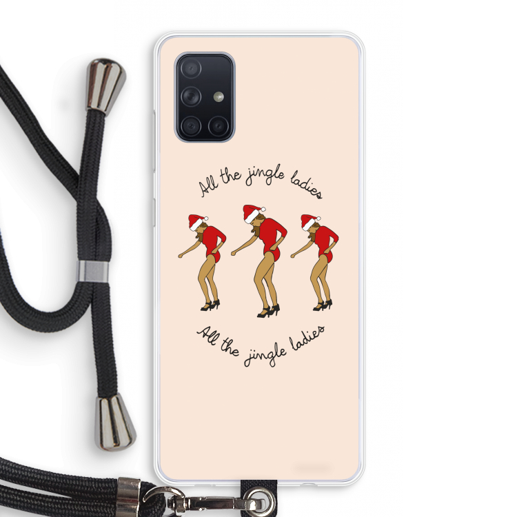 Jingle Ladies: Samsung Galaxy A71 Transparant Hoesje met koord