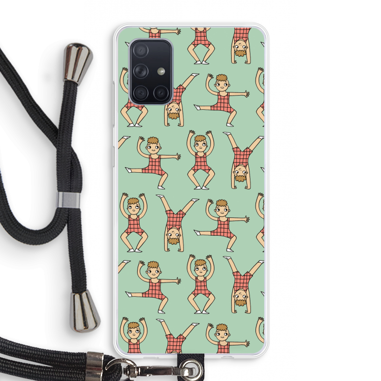 Gymboys: Samsung Galaxy A71 Transparant Hoesje met koord