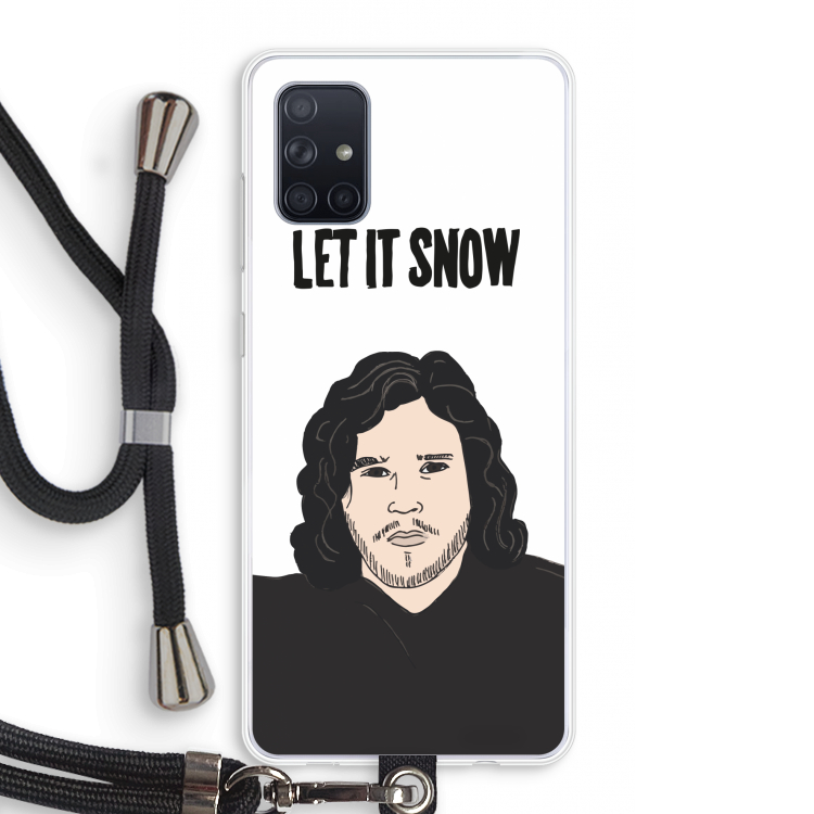 Let It Snow: Samsung Galaxy A71 Transparant Hoesje met koord