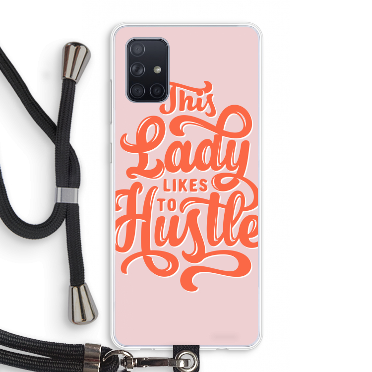 Hustle Lady: Samsung Galaxy A71 Transparant Hoesje met koord