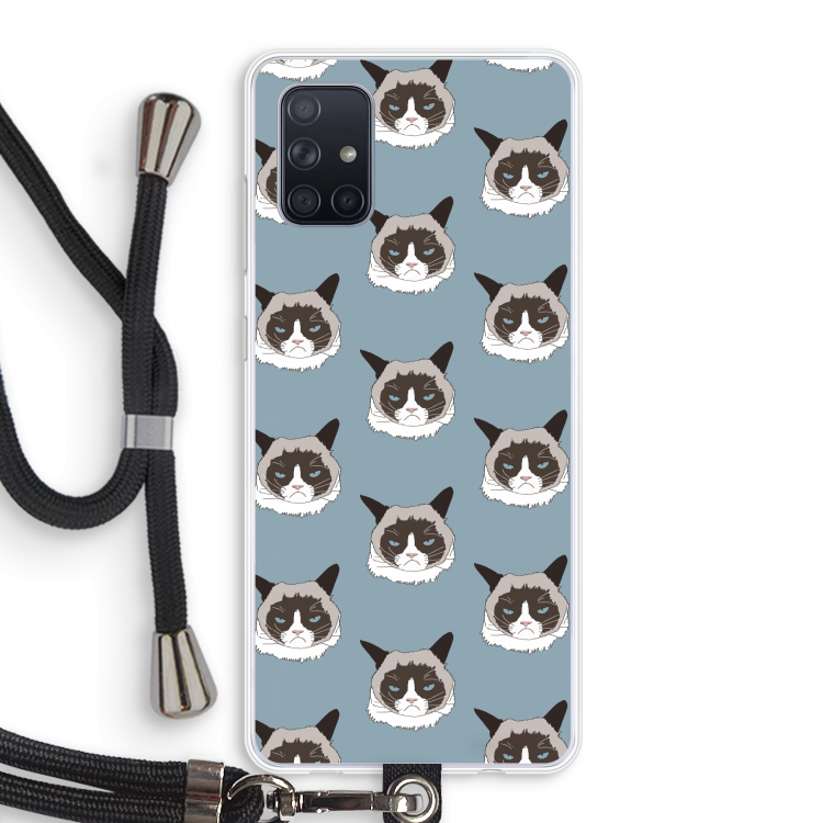 It's a Purrr Case: Samsung Galaxy A71 Transparant Hoesje met koord