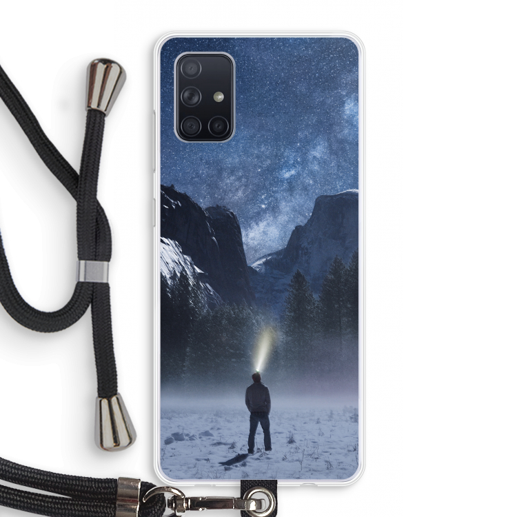 Wanderlust: Samsung Galaxy A71 Transparant Hoesje met koord