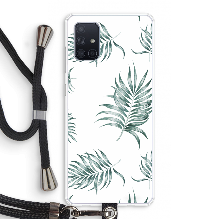 Simple leaves: Samsung Galaxy A71 Transparant Hoesje met koord